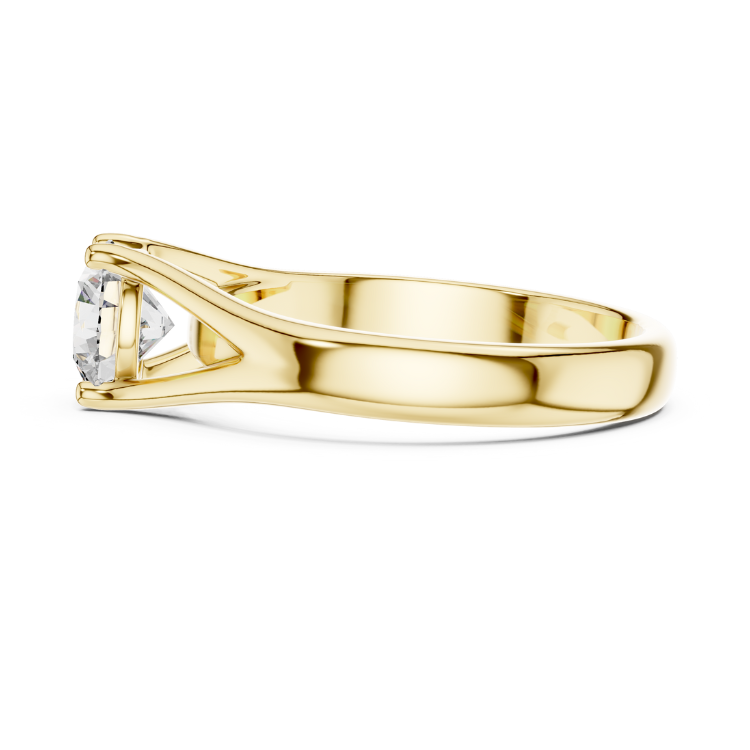 Classic Solitaire Round Diamond Split-Shank Ring