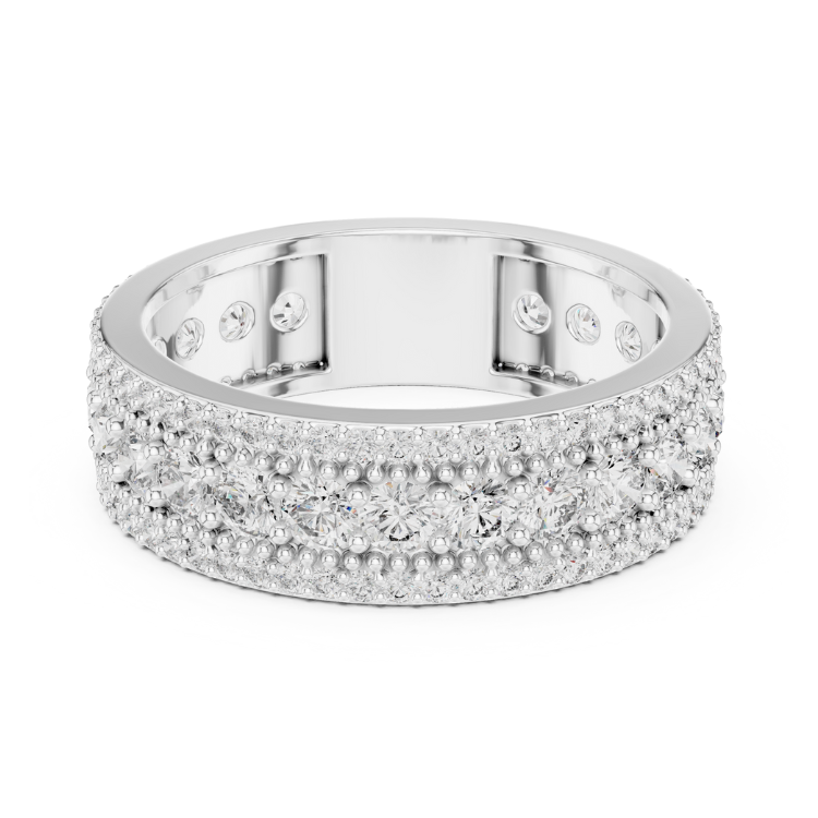 Triple Row Diamond Eternity Band