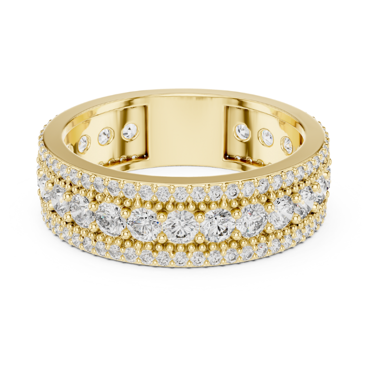 Triple Row Diamond Eternity Band