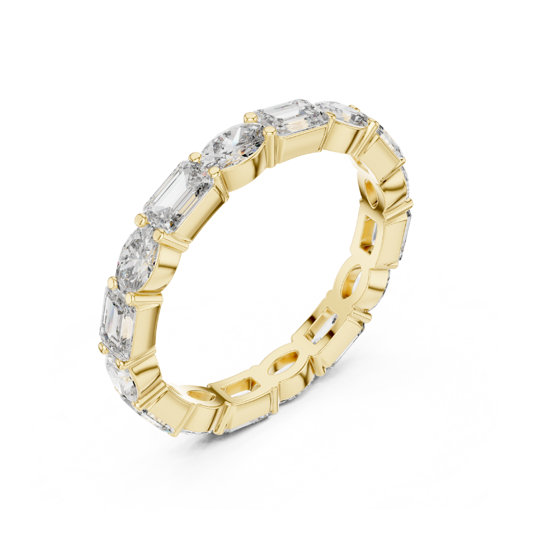 Mixed Shape Diamond Eternity Band
