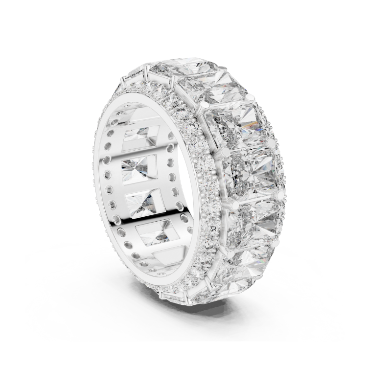 Radiant Royale Three-Row Diamond Eternity Band