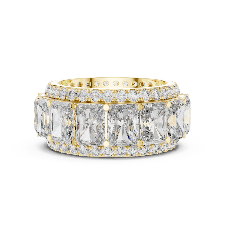 Radiant Royale Three-Row Diamond Eternity Band