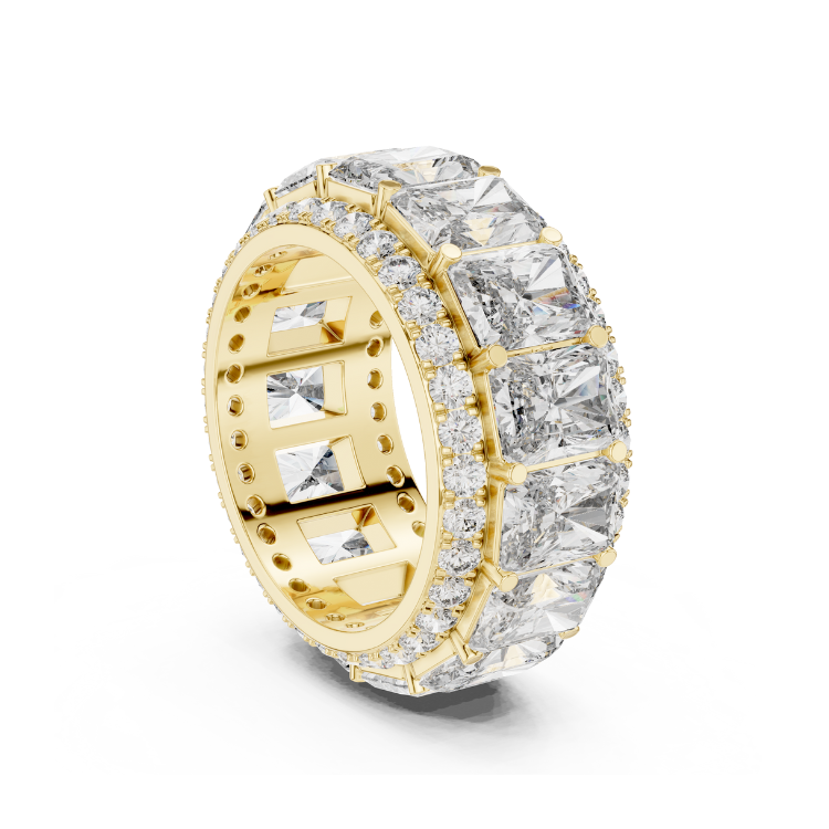 Radiant Royale Three-Row Diamond Eternity Band