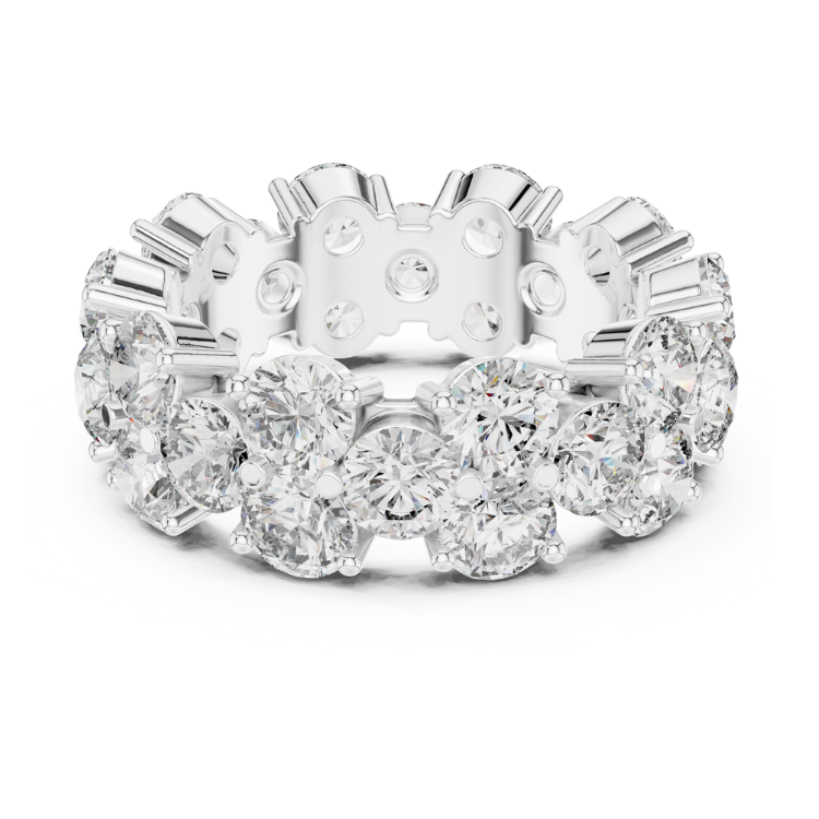 Double Row Round Brilliant Diamond Eternity Ring
