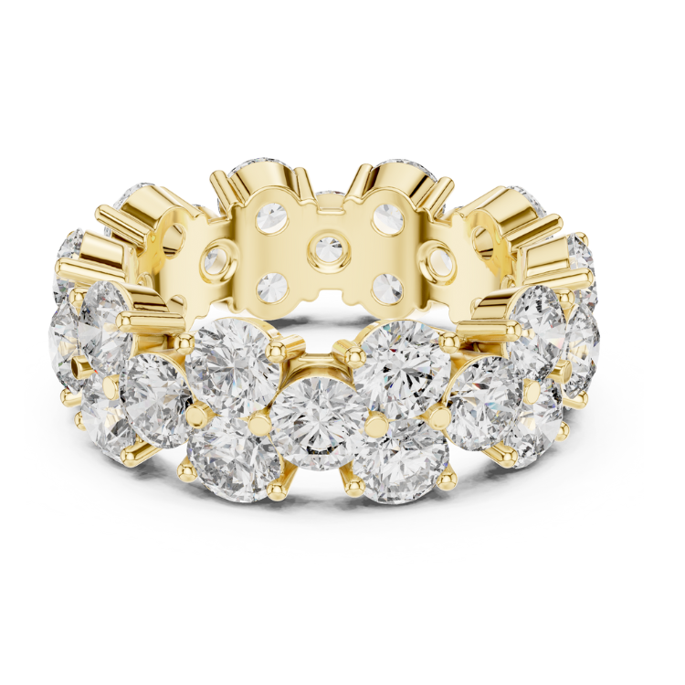 Double Row Round Brilliant Diamond Eternity Ring