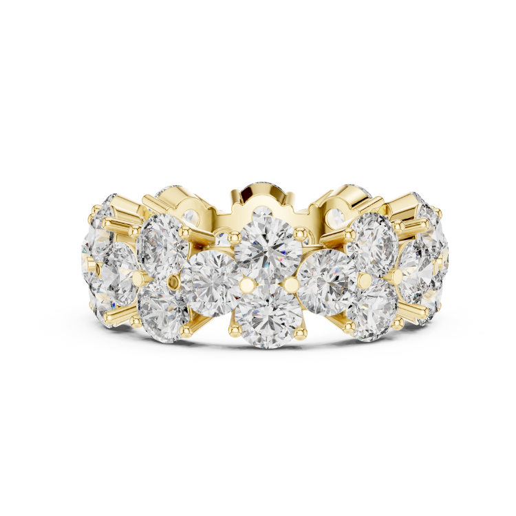 Double Row Round Brilliant Diamond Eternity Ring