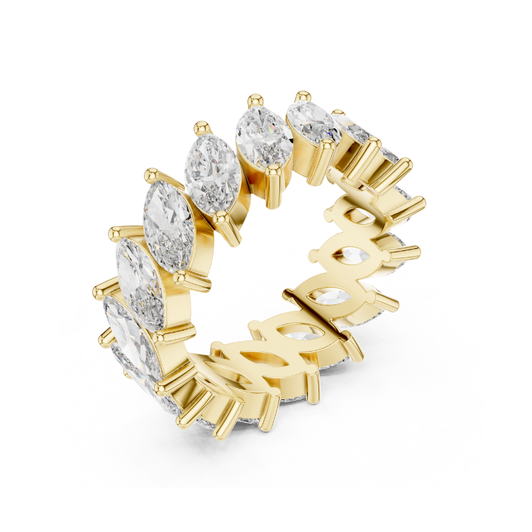 Marquise-Cut Diamond Eternity Band