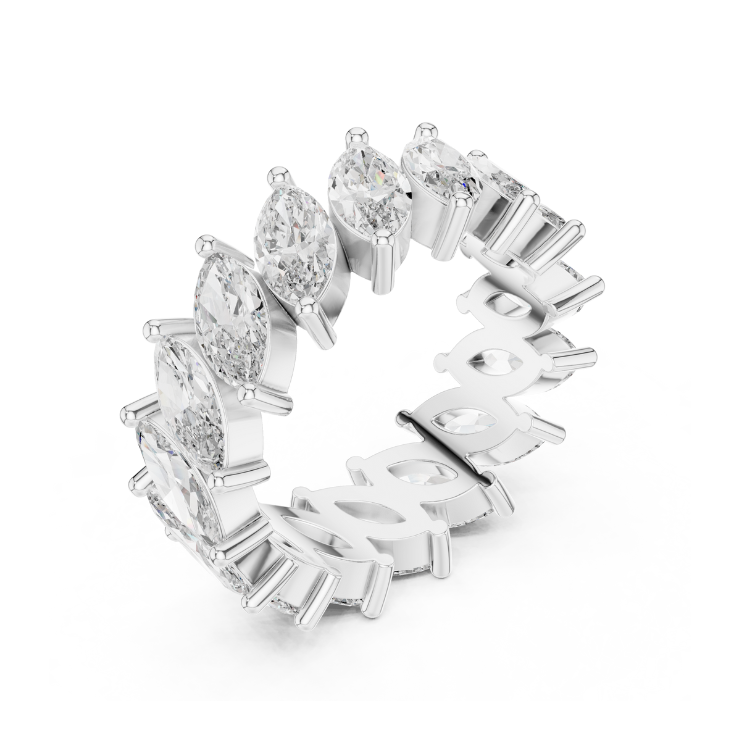 Marquise-Cut Diamond Eternity Band