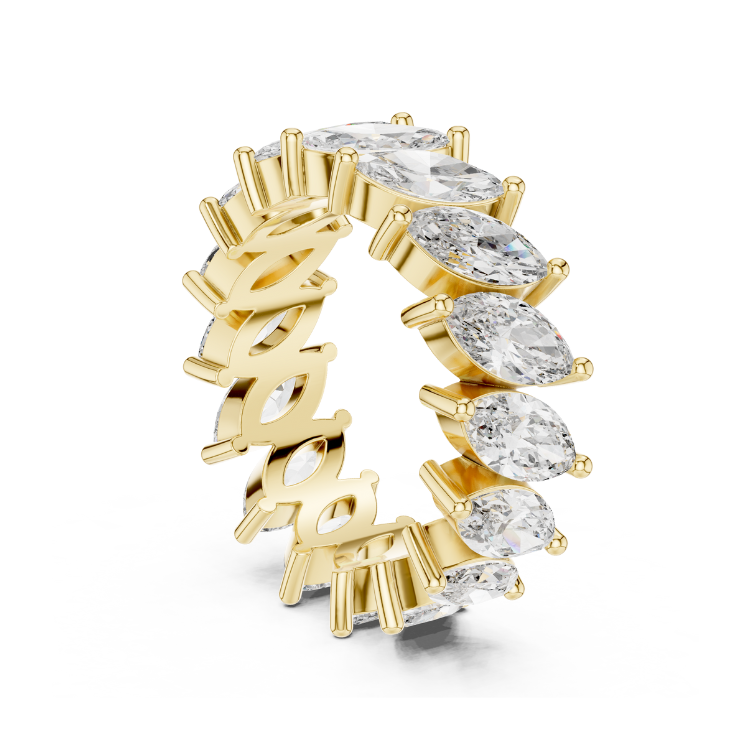 Marquise-Cut Diamond Eternity Band