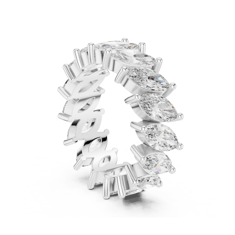 Marquise-Cut Diamond Eternity Band