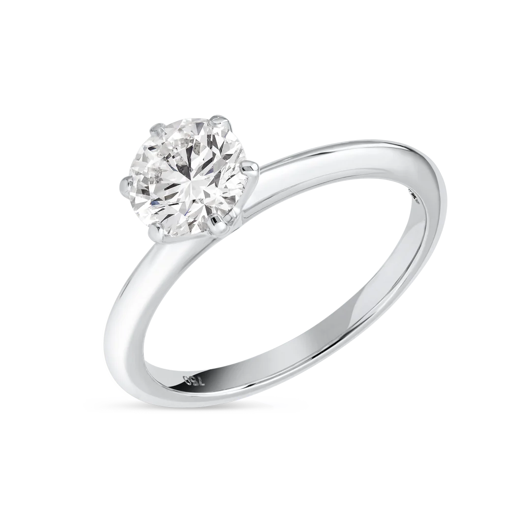 Lab Grown Solitaire Engagement Ring - Round Diamond