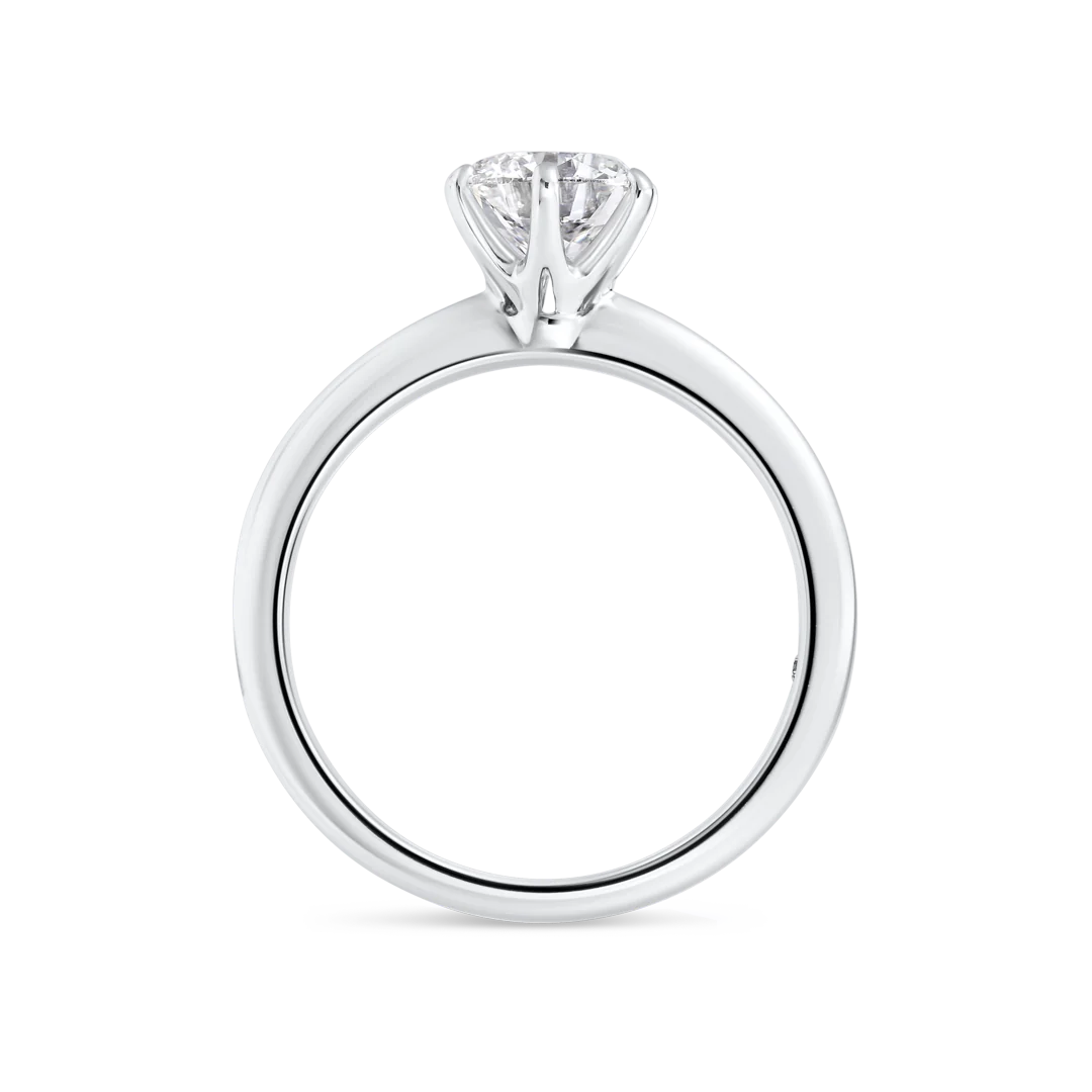 Lab Grown Solitaire Engagement Ring - Round Diamond