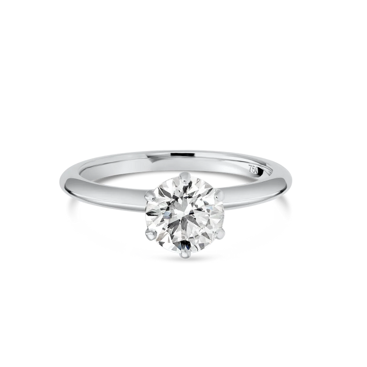 Lab-grown Solitaire Engagement Ring - Round Diamond