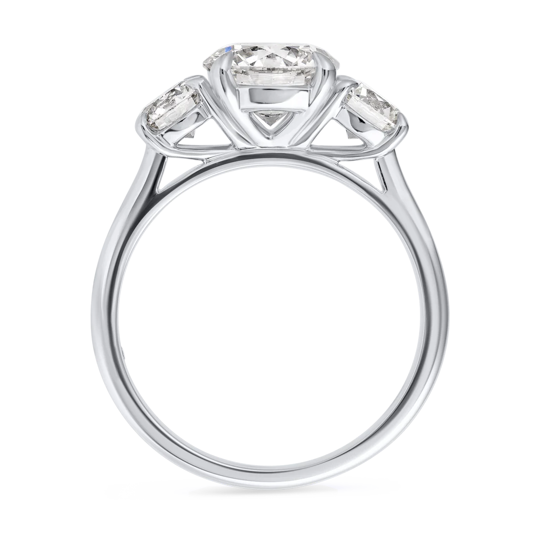 1.5 Carat Lab-grown Trilogy Engagement Ring - Round Diamond