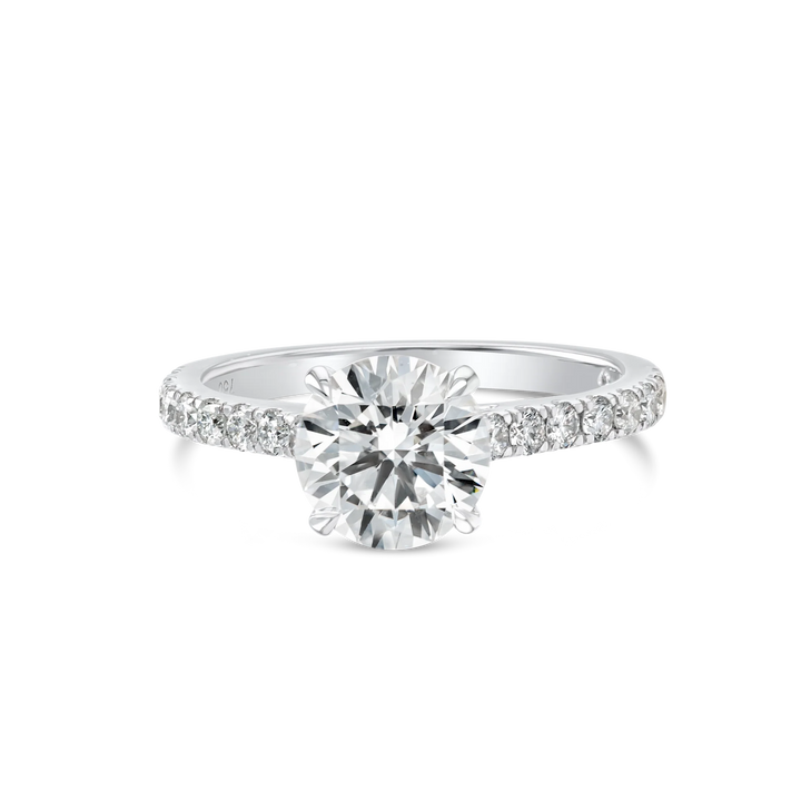 1.5 Carat Lab-grown Diamond Band Engagement Ring - Round Diamond