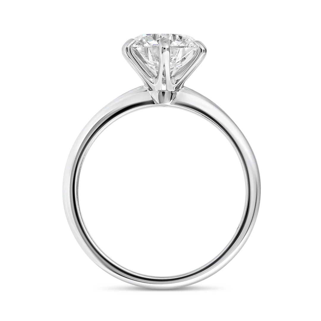 2 Carat Lab-grown Solitaire Engagement Ring - Round Diamond