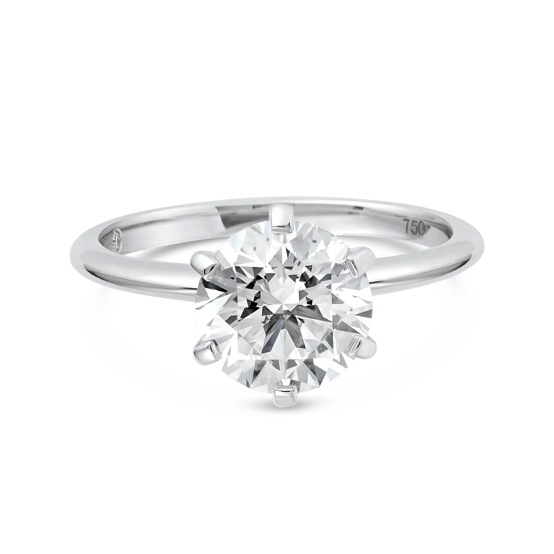2 Carat Solitaire Engagement Ring - Round Diamond