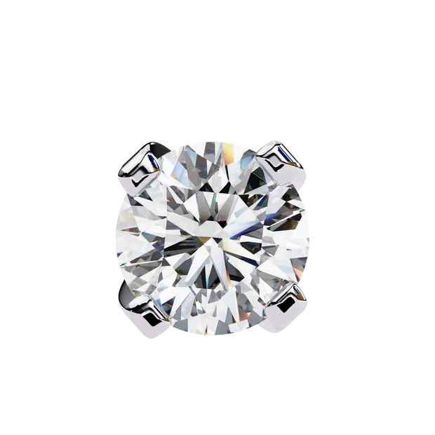 Classic X‑Prong Round Diamond Stud Earrings