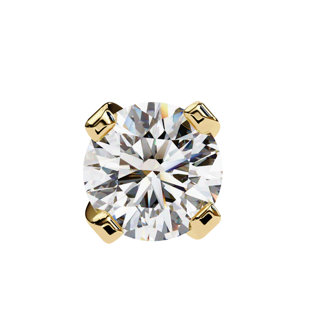 Classic X‑Prong Round Diamond Stud Earrings