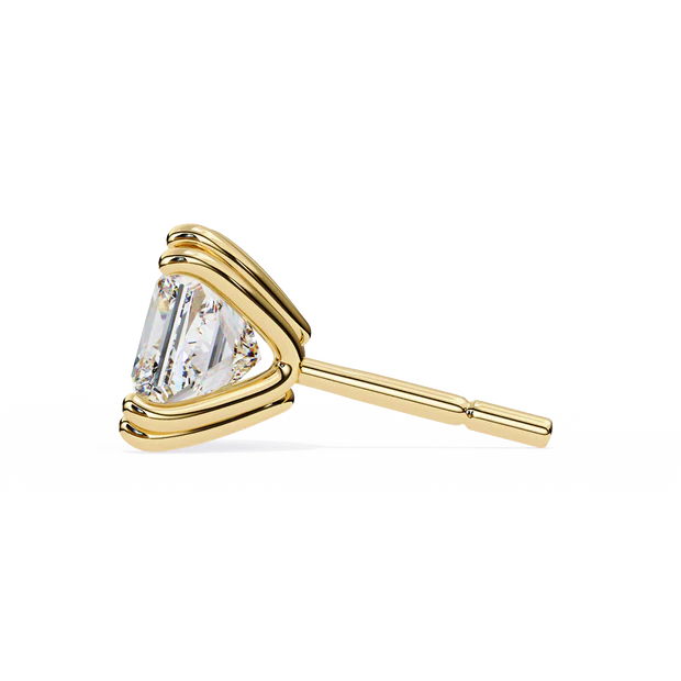 Classic Princess-Cut Diamond Stud Earrings