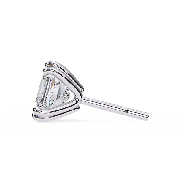 Classic Princess-Cut Diamond Stud Earrings