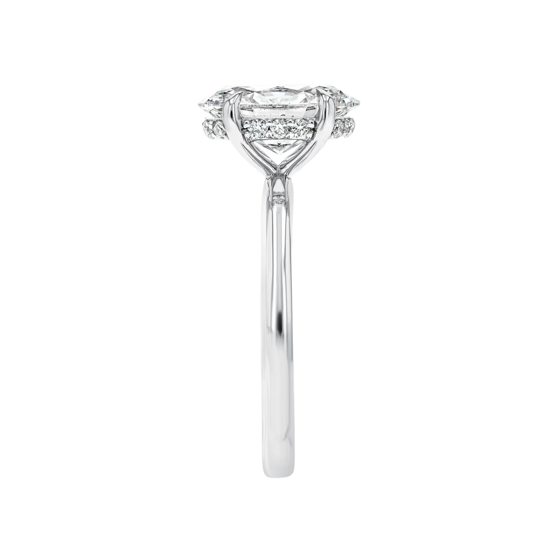 2 Carat Lab-grown Solitaire Engagement Ring - Oval Diamond