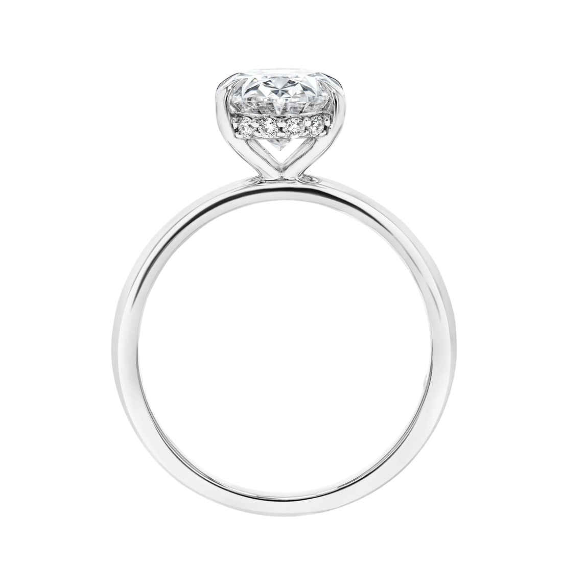2 Carat Lab-grown Solitaire Engagement Ring - Oval Diamond