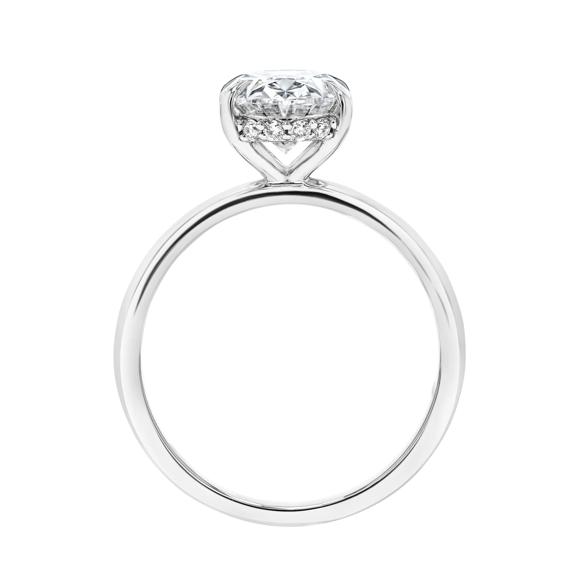 Lab Grown Solitaire Engagement Ring - Oval Diamond