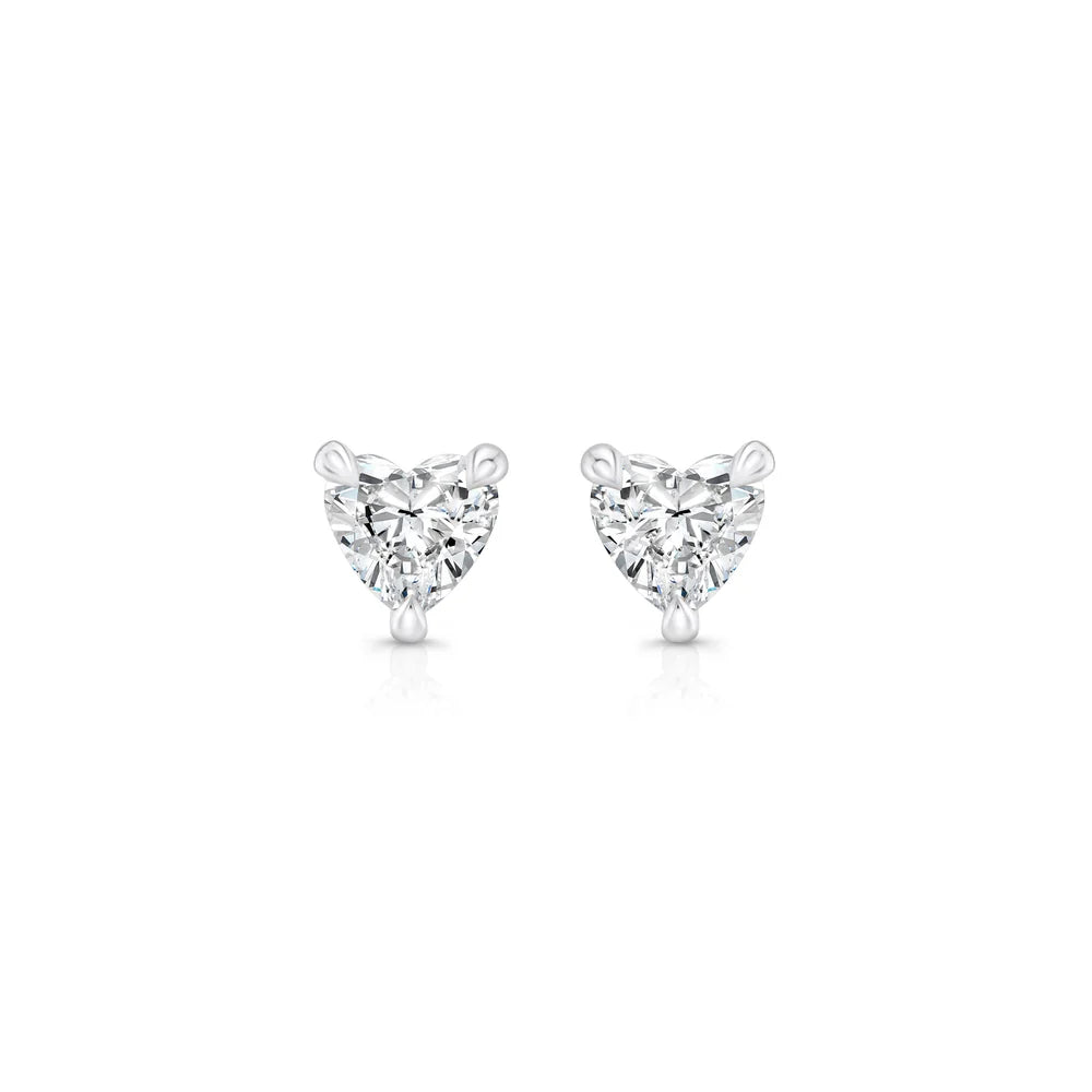 Heart Studs Lab Diamond