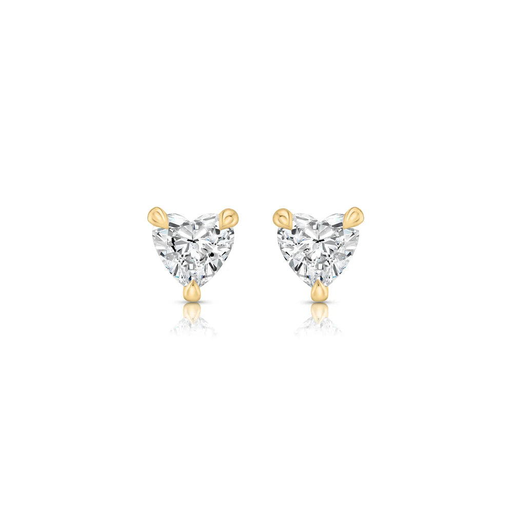 Heart Studs Lab Diamond