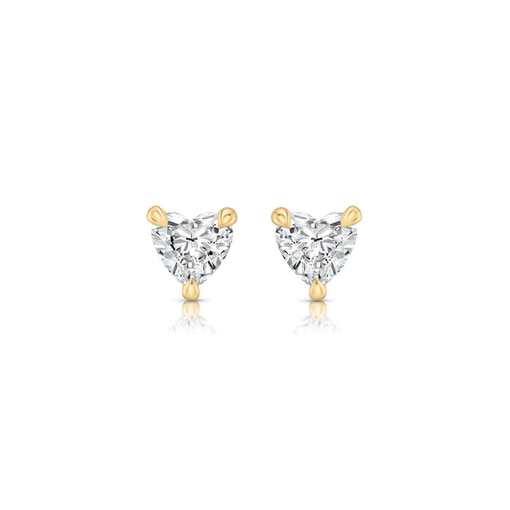 Heart Studs Lab Diamond