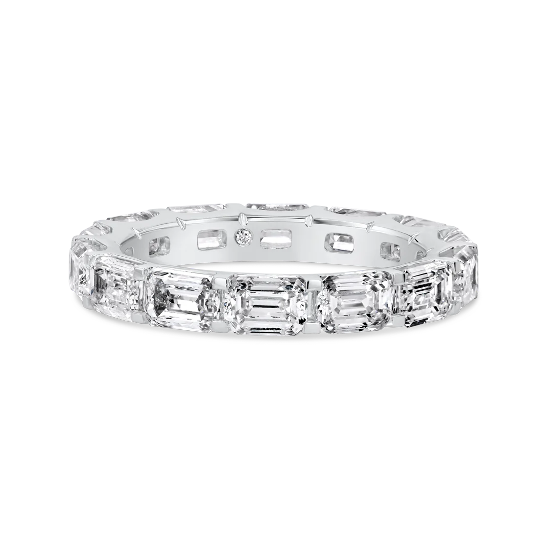 Horizontal Emerald Diamond Full Eternity