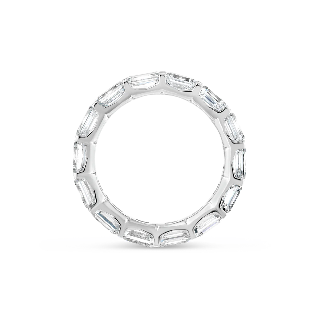 Horizontal Emerald Diamond Full Eternity