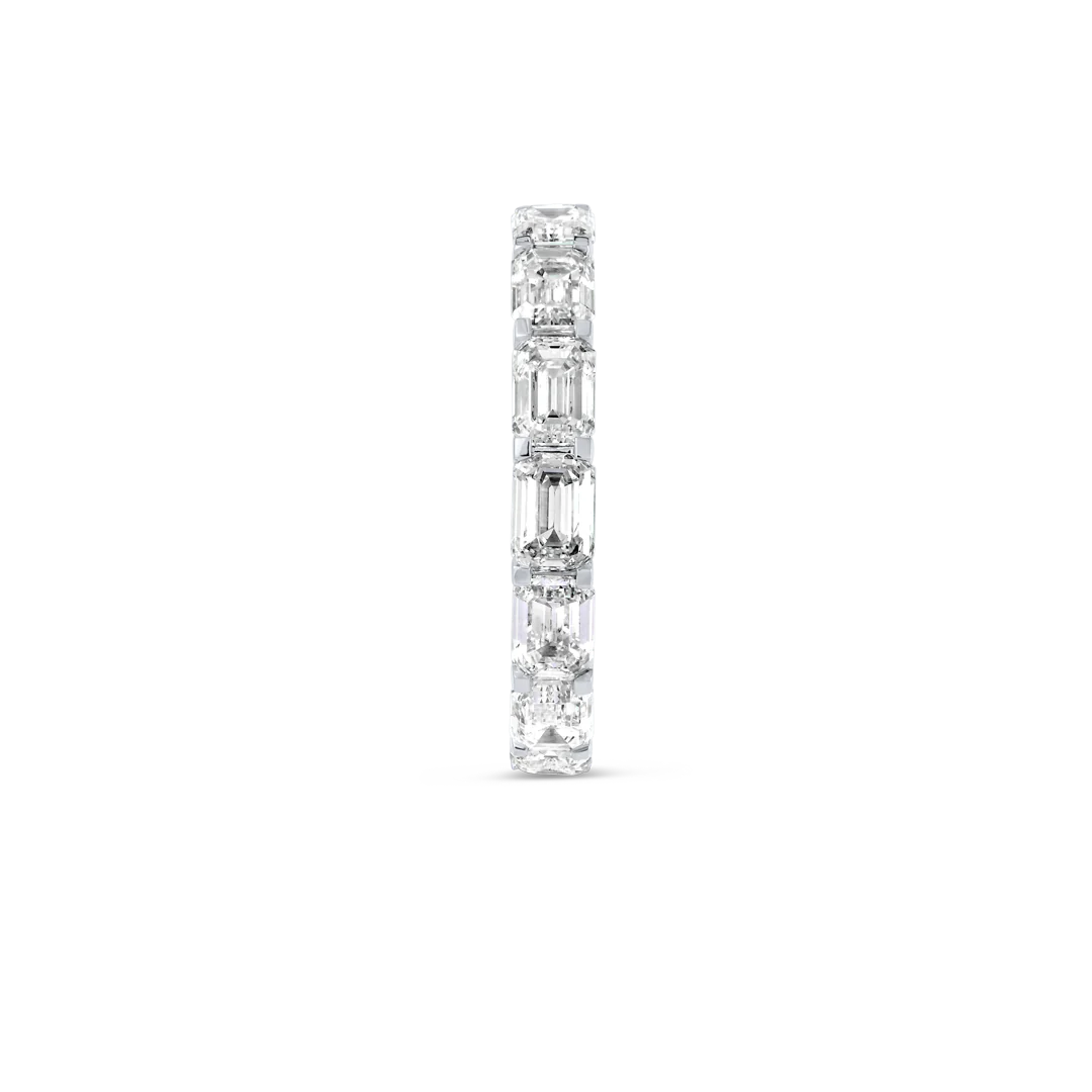 Horizontal Emerald Diamond Full Eternity