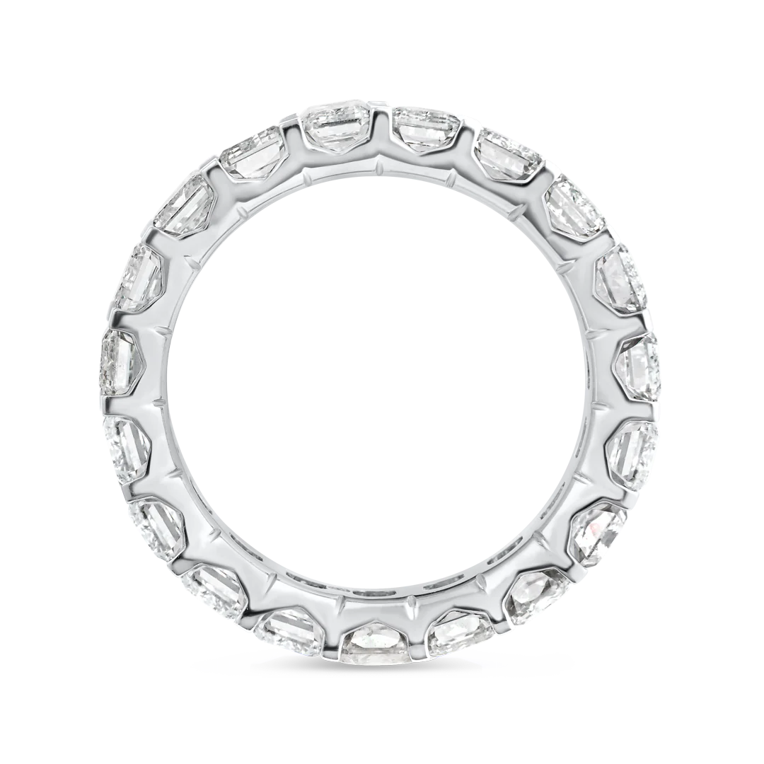 6.4ct Vertical Emerald Diamond Full Eternity