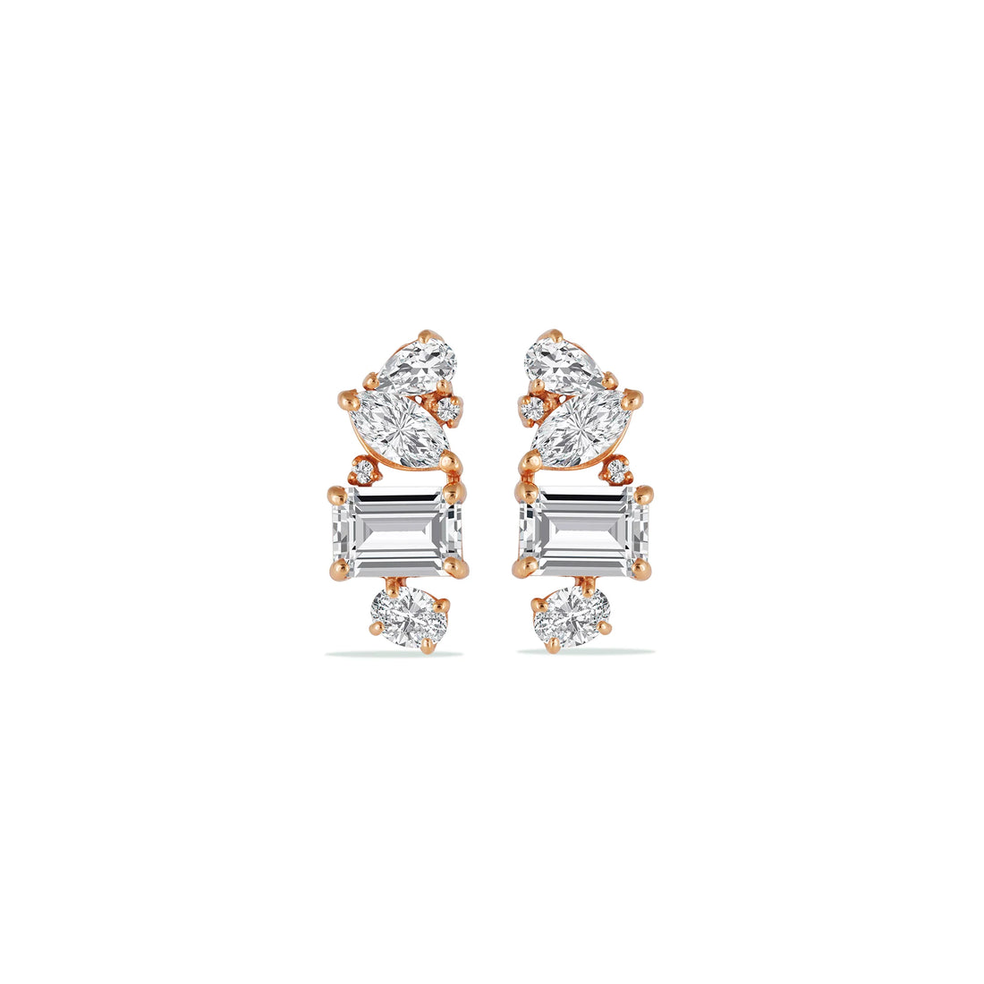 The Collective Cuts Solitaire Earrings