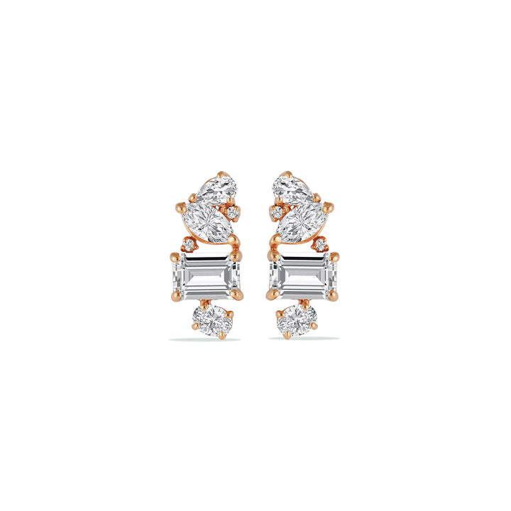The Collective Cuts Solitaire Earrings
