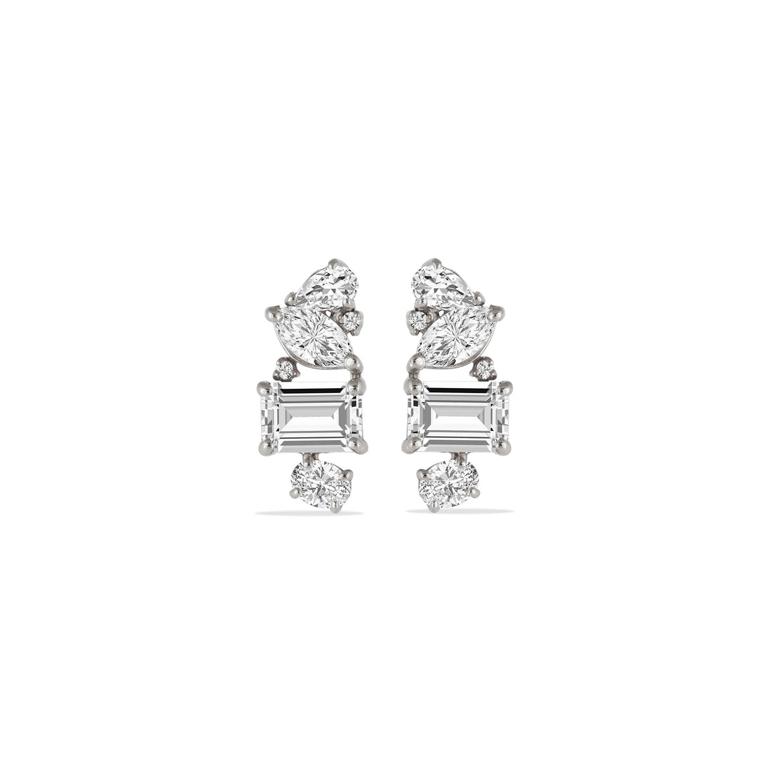 The Collective Cuts Solitaire Earrings