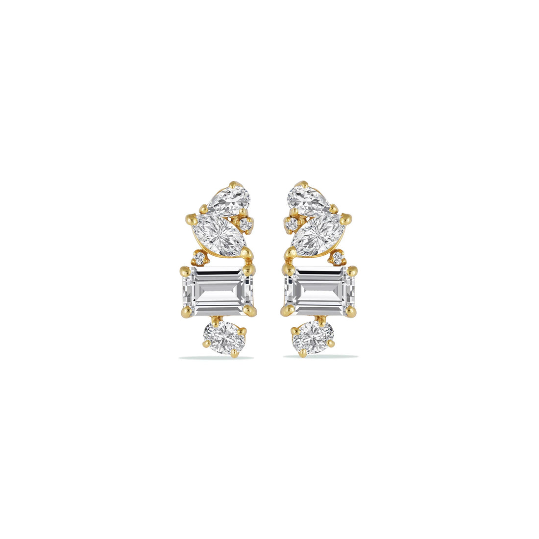 The Collective Cuts Solitaire Earrings