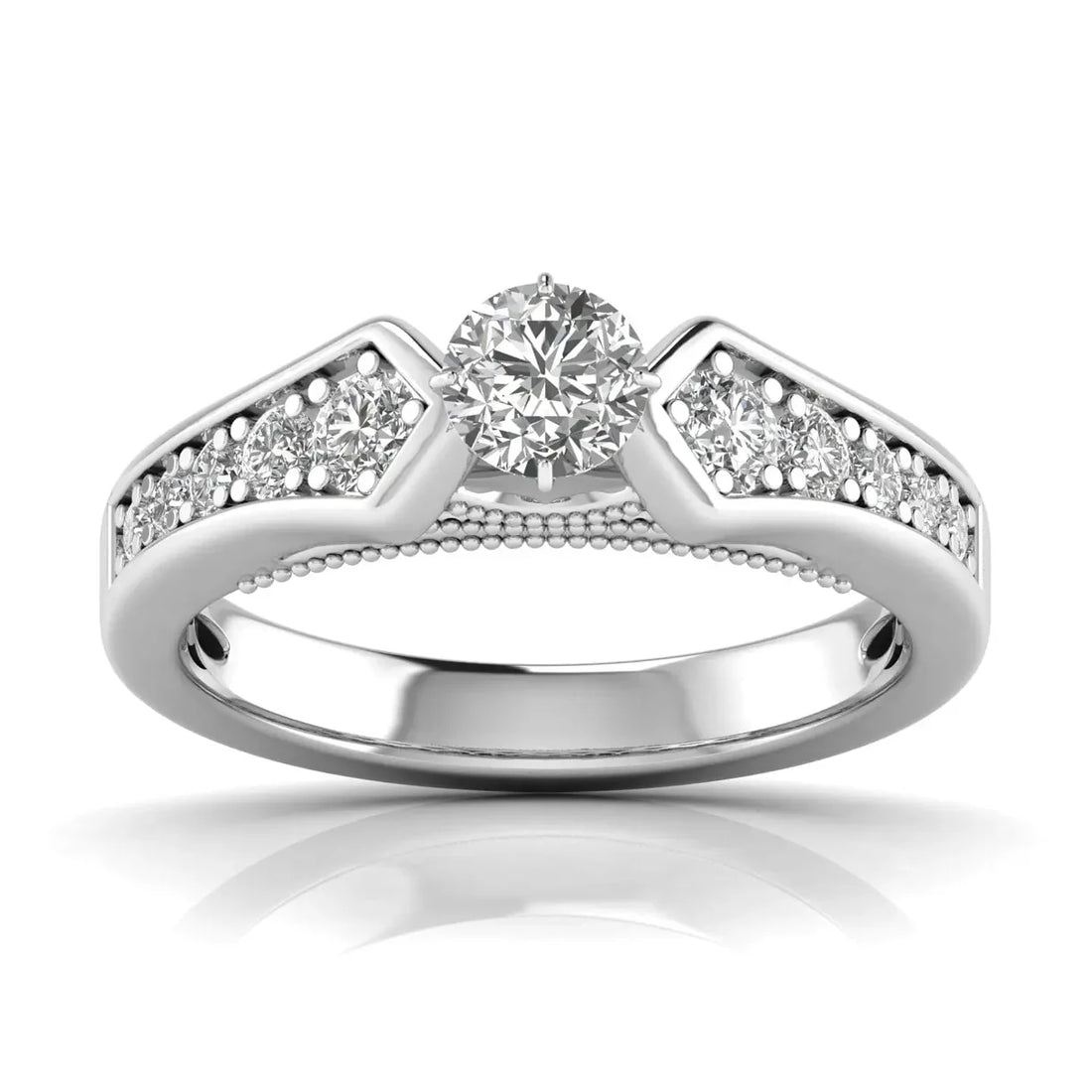 Timeless Bead-Set Diamond Ring