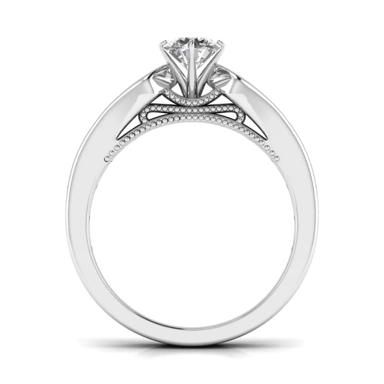 Timeless Bead-Set Diamond Ring