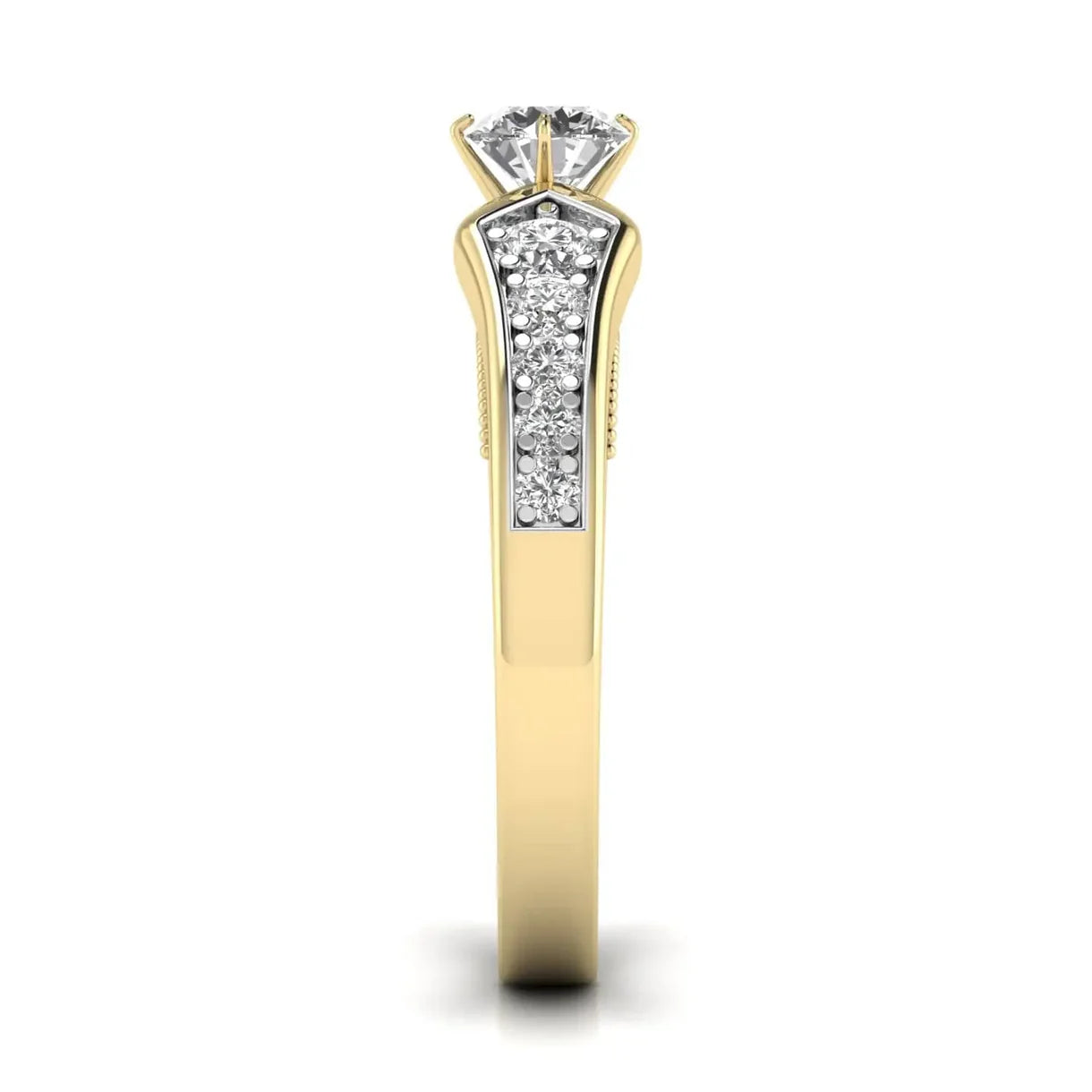 Timeless Bead-Set Diamond Ring