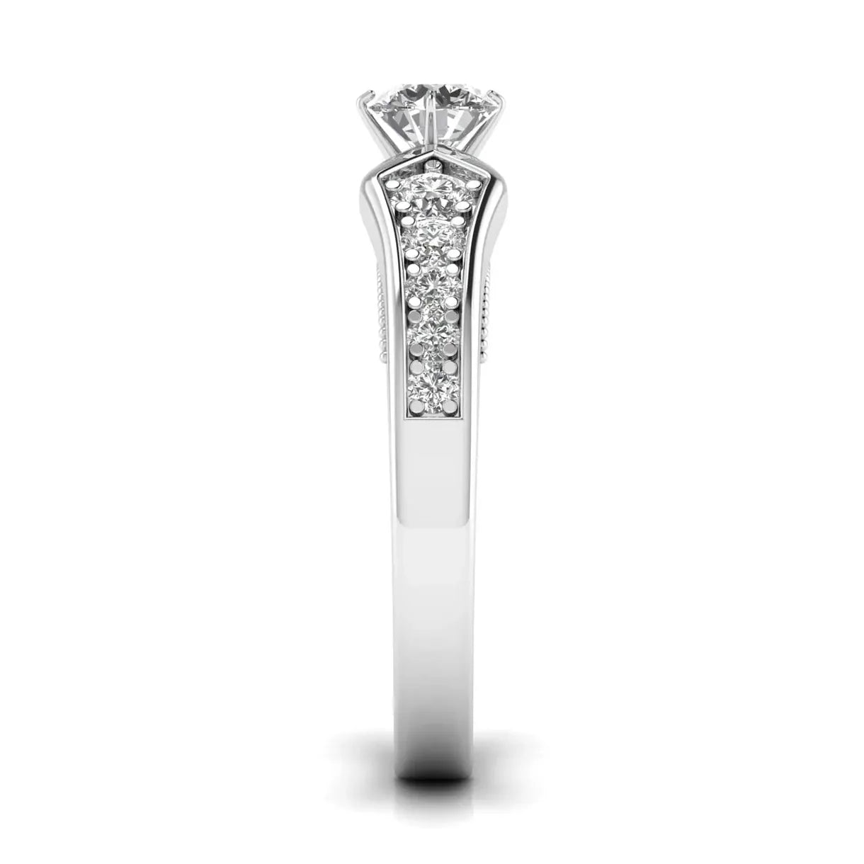 Timeless Bead-Set Diamond Ring
