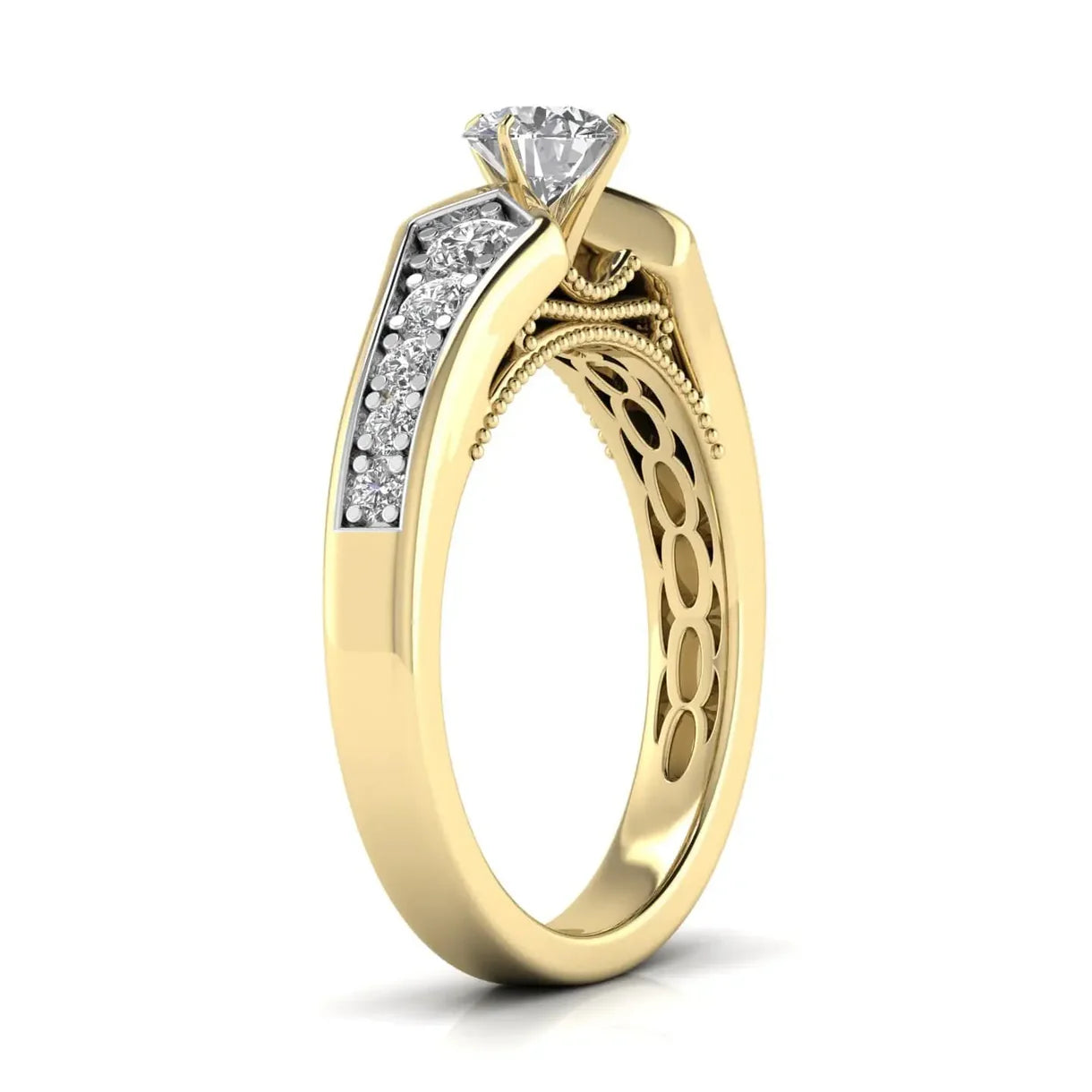 Timeless Bead-Set Diamond Ring