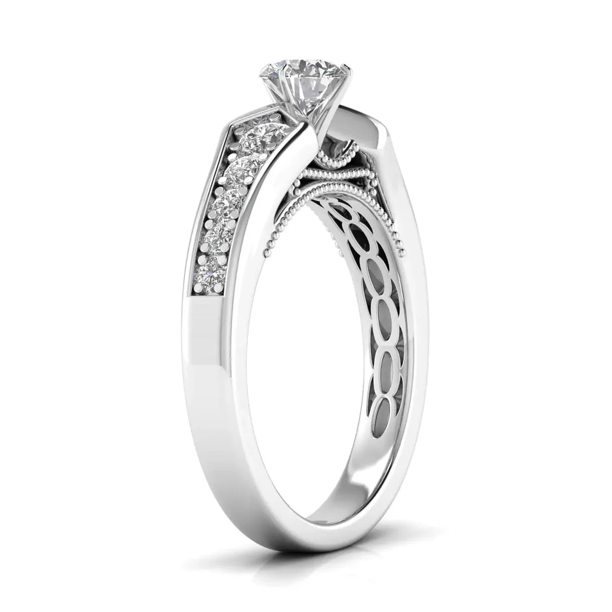 Timeless Bead-Set Diamond Ring