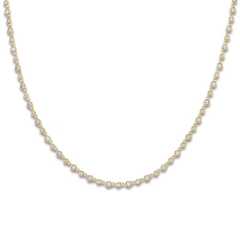 Diamond Bezel Tennis Necklace 3