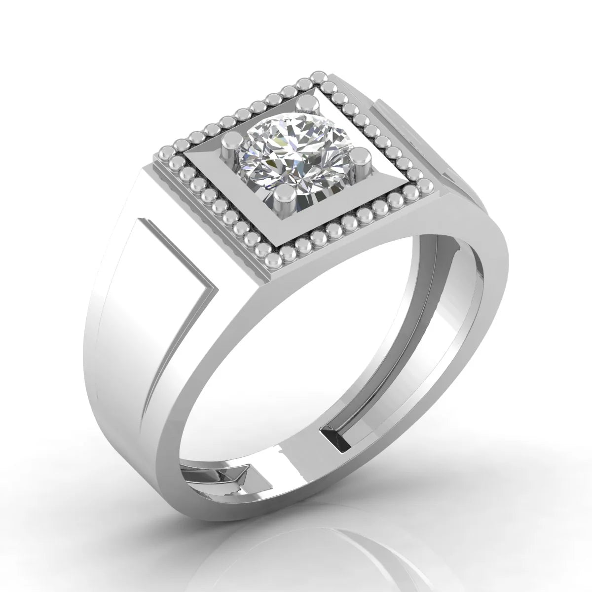 1 Carat Solitaire Everyday Charm Men's Ring