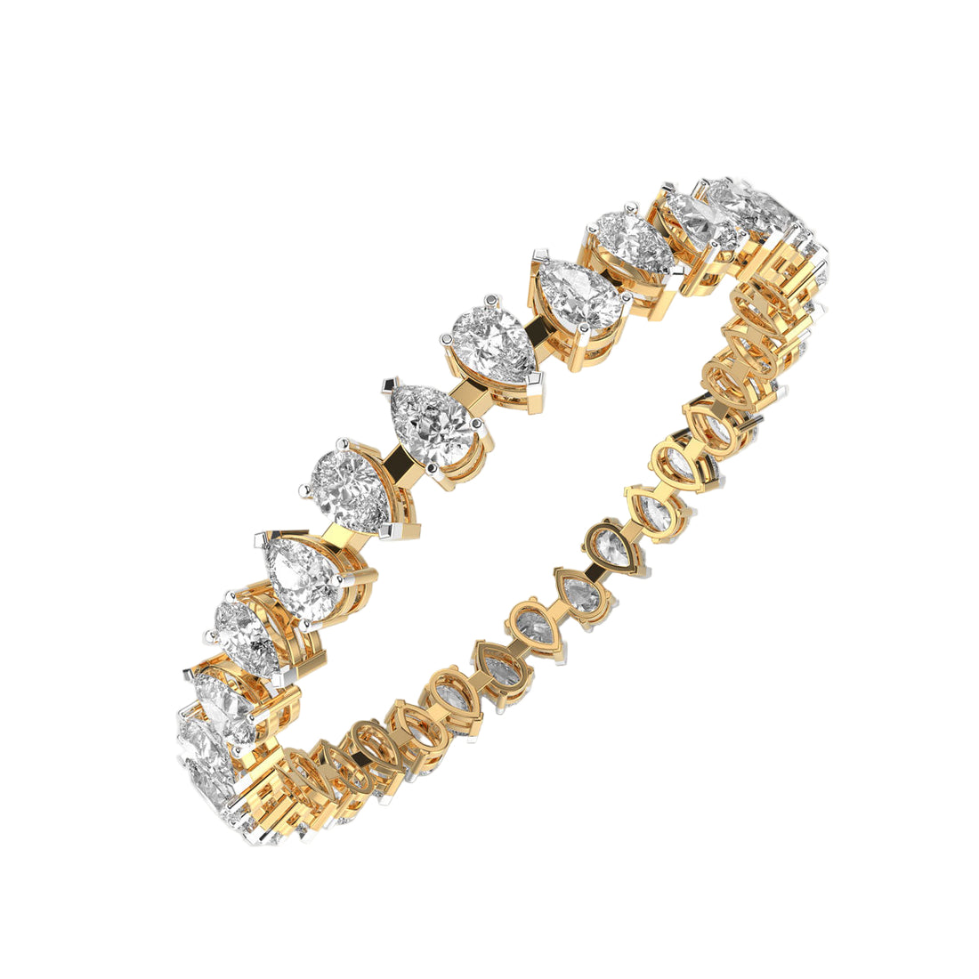 Pear Diamond Tennis Bracelet