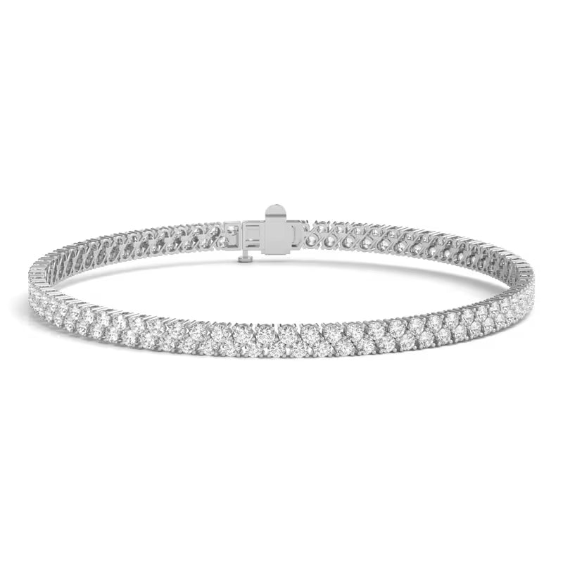 Lab Grown Diamond Double Row Tennis Bracelet