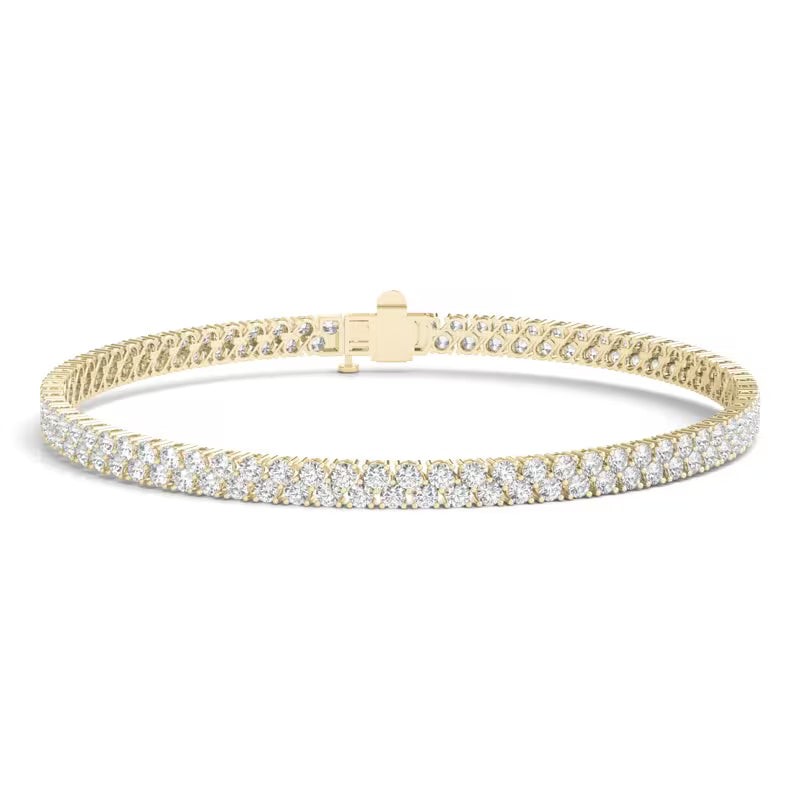 Lab Grown Diamond Double Row Tennis Bracelet